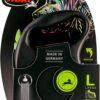 Smycz FLEXI Black Design L (5 m - 50 kg) Czarno-zielony