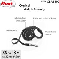 Smycz flexi new classic xs 3 m - 12 kg taśma